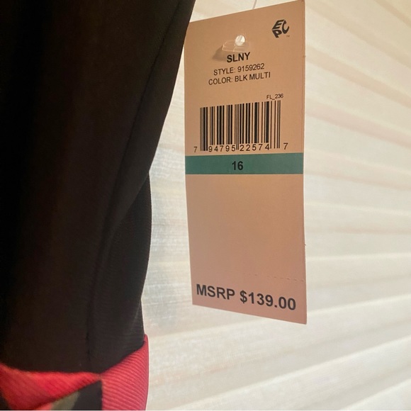 NWT! SLNY Sleeveless Floral Printed Hi-Low Dress - Picture 5 of 7